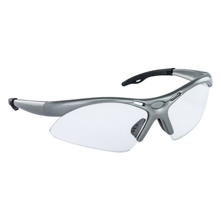 Sas Safety SAFETY GLASS DB SILV FRAME CLEAR LENS SA540-0100
